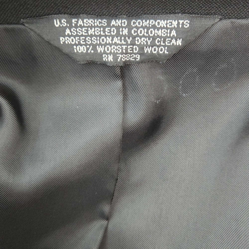 Jean Yves Paris Pour L Homme Black Mandarin Collar Tuxedo Jacket Mens 42R Wool - Picture 3 of 6